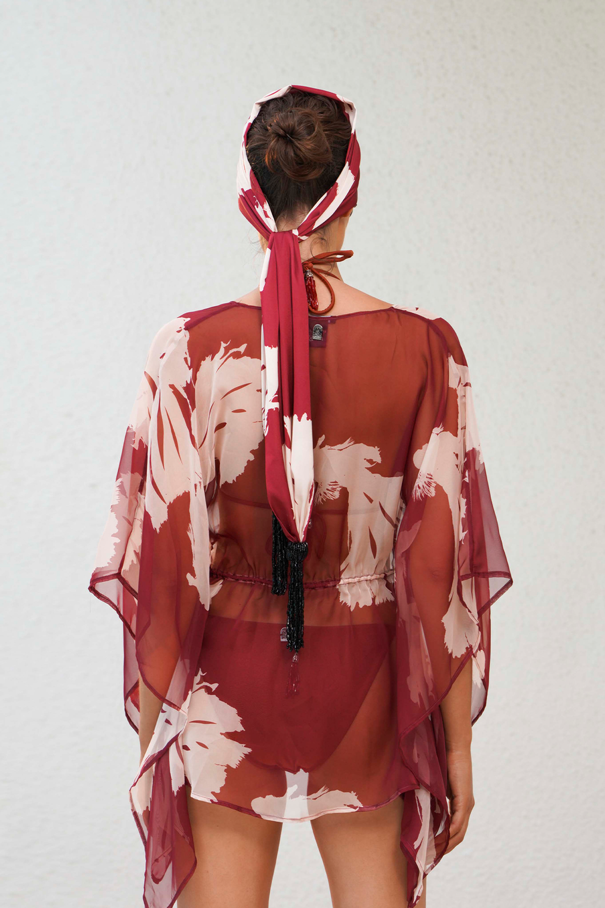 Terracotta Chiffon Kimono