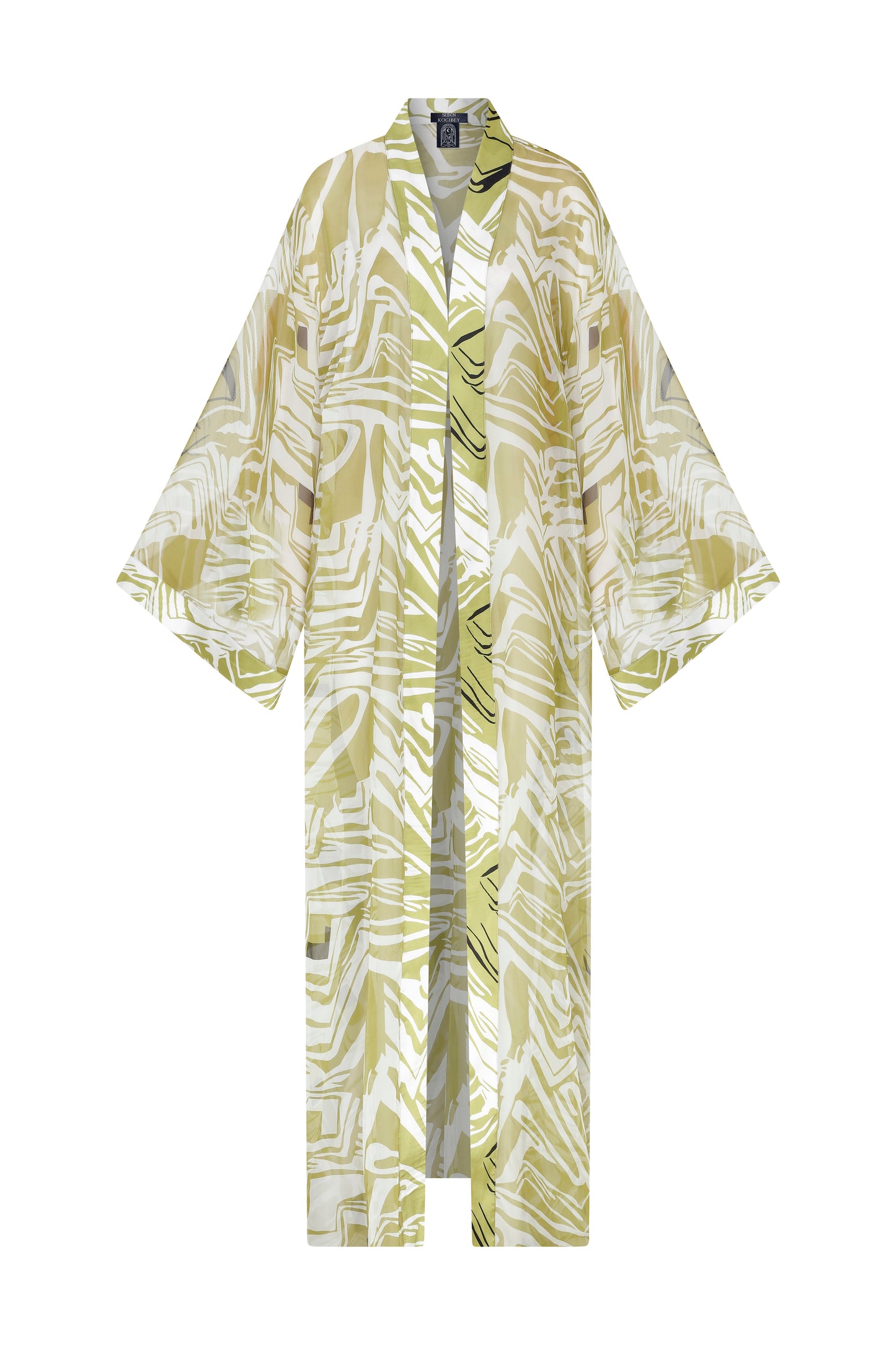 Lime Green Chiffon Kimono