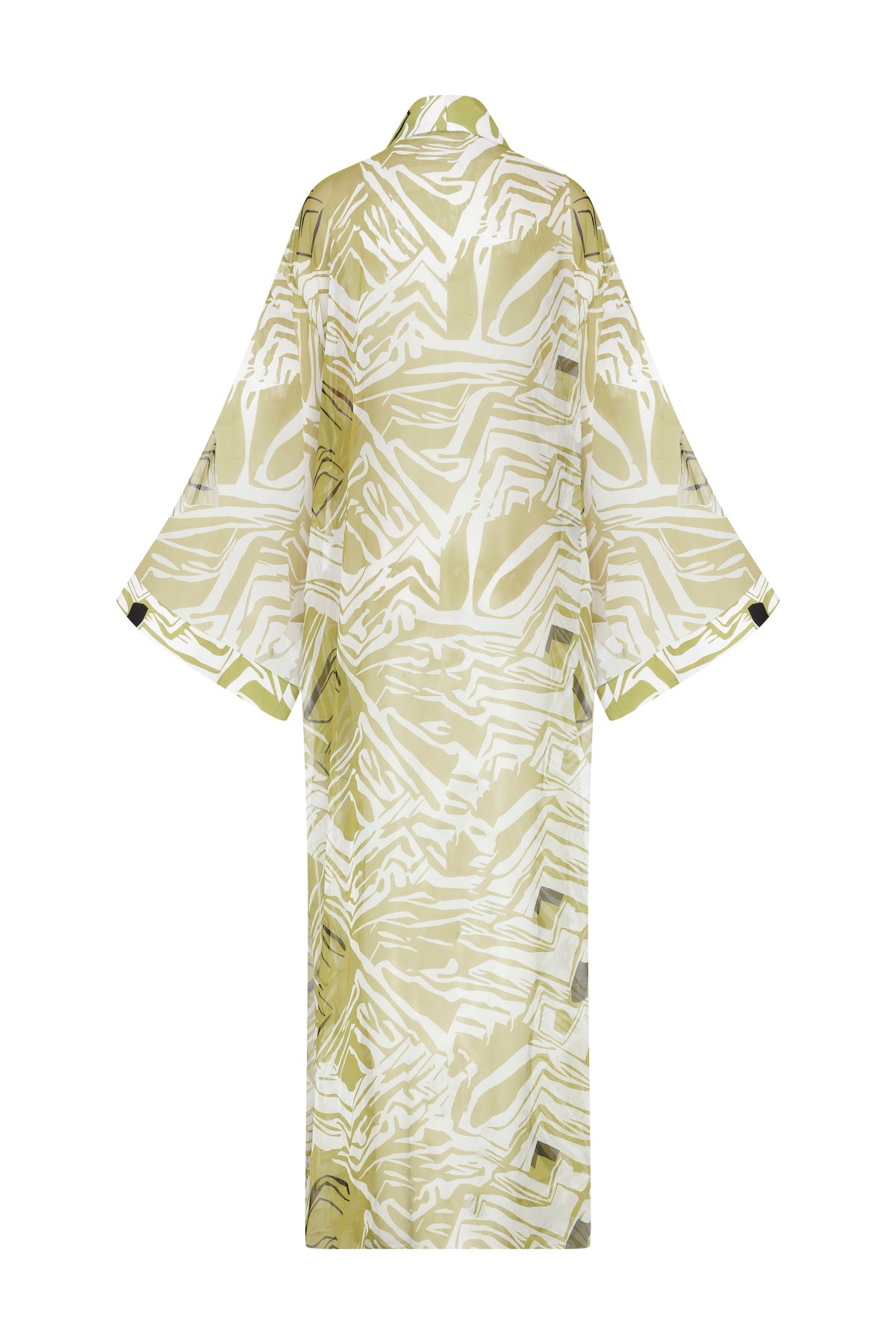 Lime Green Chiffon Kimono