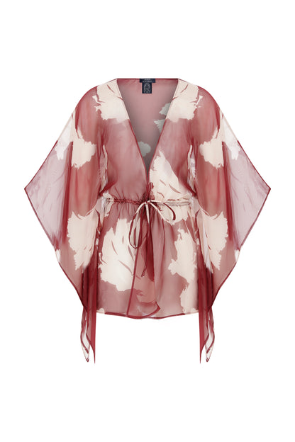 Terracotta Chiffon Kimono